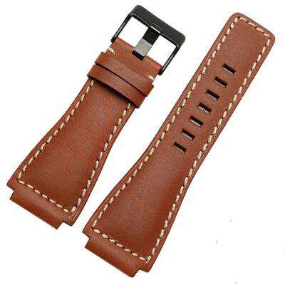 MERJUST 33*24mm Convex End Italian Soft Calfskin Leather Watch Strap For Bell Series BR01 BR03 Watchband Bracelet Belt Ross